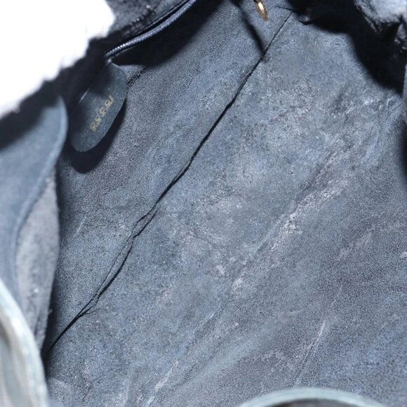 GUCCI Bamboo Hand Bag Leather 2way Green Gold - Picture 14 of 16